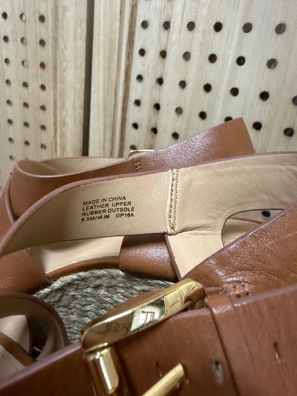 Michael Michael Kors Leather Espadrille Wedge Sandals 9.5 - Picture 8 of 11